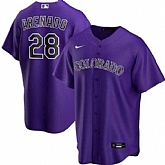 Rockies 28 Nolan Arenado Purple 2020 Nike Cool Base Jersey Dzhi,baseball caps,new era cap wholesale,wholesale hats